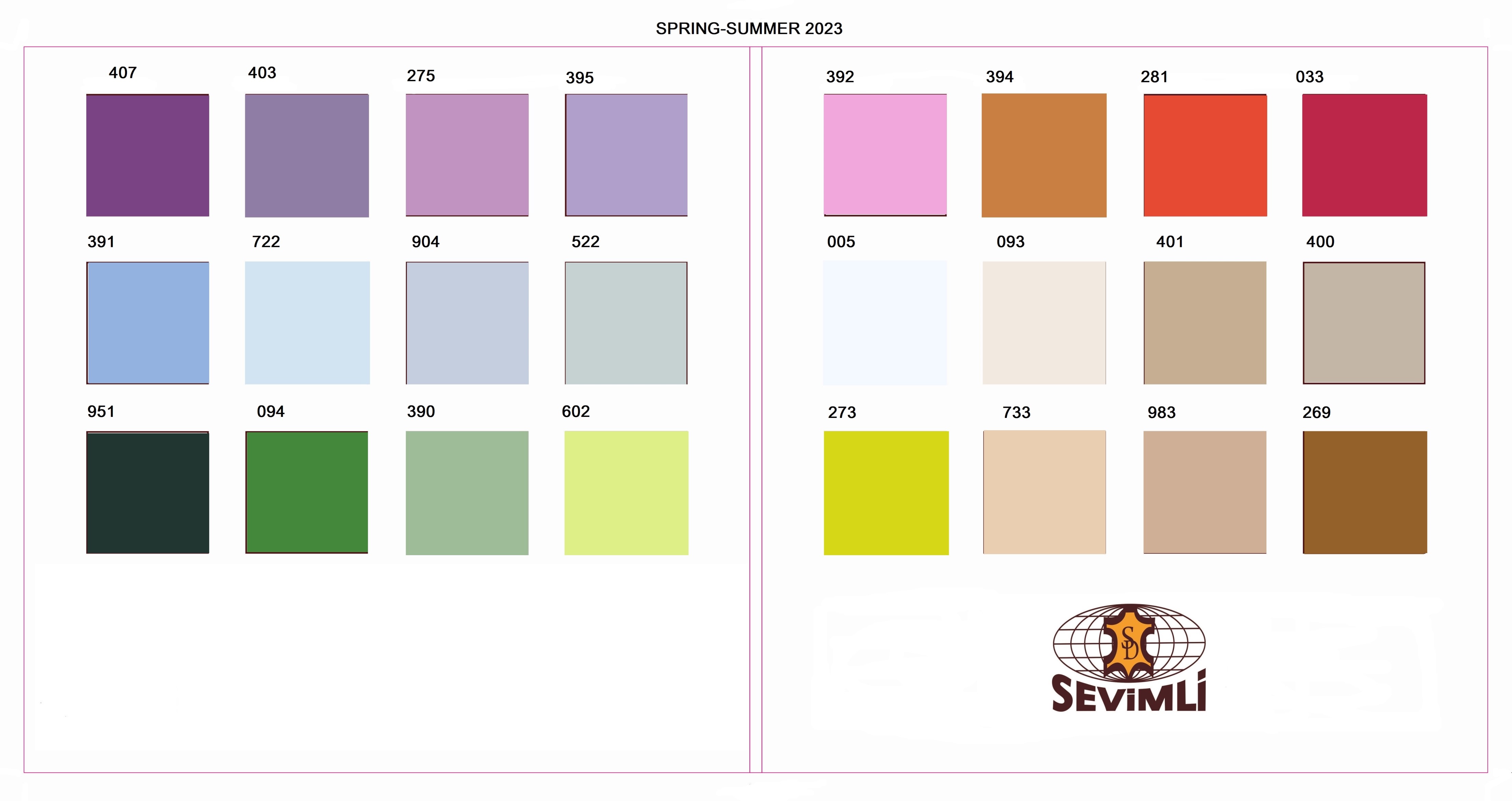Spring Summer 2023 Colors
